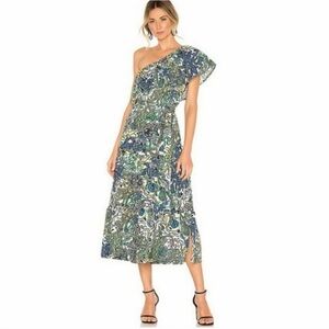 A.L.C. One-Shoulder Silk Blend Naomi Dress